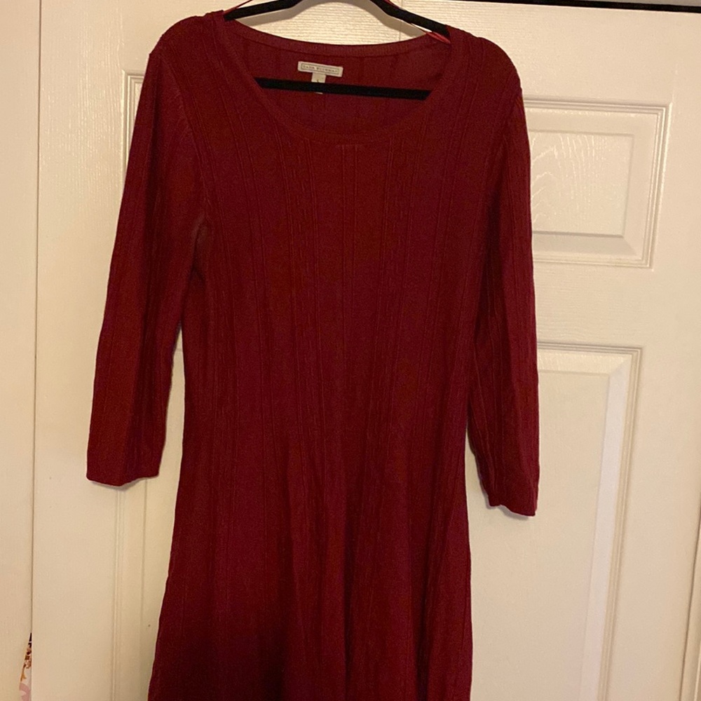 DANA BUCHMAN - BURGUNDY DRESS - Picture 1 of 3